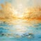 Tranquil Sunset: Large Canvas Faith-inspired Abstract Oil Painting