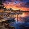 A Tranquil Tapestry: An Idyllic Marina at Dusk