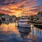 A Tranquil Tapestry: An Idyllic Marina at Dusk