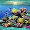 Tranquil Underwater Scene with a coral reef