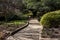 A tranquil walking path in a garden