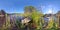 Tranquil Waterfront with Reed, Rocks and Clear Sky, Low Angle 360 Pano