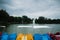 Tranquil Waters: Boats Adrift on the Serene Lake