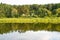 Tranquil waters of Nemunas Neman mighty river in Birstonas, Lithuania