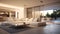 Tranquil White Modern Living Room With Soft Atmospheric Lighting