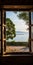 Tranquil Window View Of French Landscape: Uhd Image From Tuscany