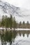 Tranquil winter lake in the mountains