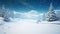 Tranquil Winter Serenity Snow-Covered Calm Winter Landscape at Snowfall - Embracing the Beauty of Winter. created with Generative