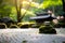 Tranquil Zen Garden: Serene Stones, Bamboo, and Cherry Blossoms