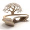 Tranquil Zen: Minimalist Tree Bench for Serene Seating