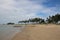 Tranquility on beautiful deserted Nacpan and Calitan twin beaches at El Nido, Palawan, Philippines