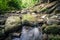 Tranquility river water in the mountain forest