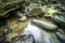 Tranquility river water in the mountain forest