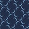 Tranquility Vibe Vector Seamless Pattern Trendy Dark Blue Abstract Background