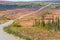 Trans-Alaska pipeline along Dalton highway to Pudhoe bay in Alaska