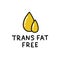 Trans fat free symbol doodle icon, vector illustration