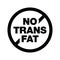 Trans fat free vector icon badge logo design