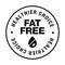 Trans fat free vector icon badge logo design