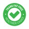 Trans fat free vector icon badge logo design