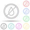 Trans fats free multi color set icon. Simple thin line, outline vector of gmo icons for ui and ux, website or mobile application