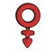 Trans gender sex symbol icon pictogram Vector illustration
