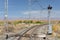 Trans-Karoo railway line crosses arid territory in the Western Cape of South Africa.
