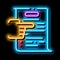 transaction document pointer neon glow icon illustration