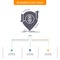 transaction, financial, money, finance, transfer Business Flow Chart Design with 3 Steps. Glyph Icon For Presentation Background