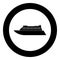 Transatlantic cruise liner black icon in circle vector illustration isolated .