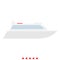 Transatlantic cruise liner icon . Flat style