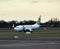 Transavia airplane arrives in Rotterdam