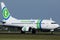 Transavia plane doing taxi on taxiway