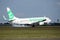 Transavia plane touching down