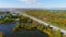 Transcanada highway and fall season colors in the outskirts of Montreal