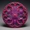Transcendental Art: Colorful Woodcarvings With Purple And Pink Motifs