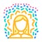 transcendental meditation color icon vector illustration