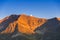 Transfagarasan mountain roud view with the moon .