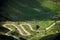 Transfagarasan, the paved mountain road crossing the Carpathians and connecting Transylvania and Wallachia regions in Romania.