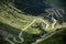 Transfagarasan, the paved mountain road crossing the Carpathians and connecting Transylvania and Wallachia regions in Romania.