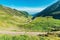 Transfagarasan road though mountains