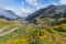 Transfagarasan winding road in Fagaras Mountains, Romania, crossing the mountains. Beautiful view on a part of the swirling