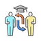 transfer admission color icon vector illustration