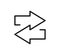 Transfer arrow icon. Double reverse symbol. Data transfer linear icon. Recycling sign. Arrow to left and right symbol