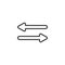 Transfer arrows line icon