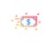 Transfer Cash money line icon. Banking. Vector