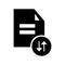 Transfer file icon or logo isolated sign symbol vector illustration
