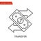 Transfer Icon. Thin Line Vector Illustration