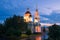 Transfiguration Cathedral, twilight. Rybinsk, Russia