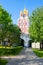 Transfiguration of Jesus gate church located over the main entrance of the Novodevichy Convent, Moscow, Russia.