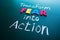 Transform fear into action concept